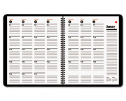 800 Range Recycled Monthly Planner, 9 x 11, Black