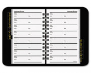 Telephone/Address Book, 4-7/8 x 8, Black
