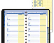 QuickNotes Recycled QuickNumbers Telephone/Address Book, 4-7/8 x 8, Black