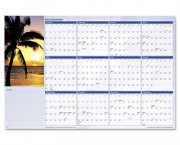 Beach Images Reversible/Erasable Yearly Wall Calendar, 36 x 24