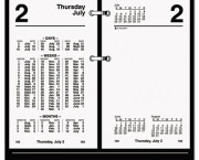 Financial Desk Calendar Refill, 3 1/2