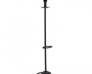 CLEO Coat Stand, Black, Metal and Plastic, Stand Alone Rack, 10 Knobs