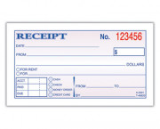 Receipt Book, 2-3/4 x 5-3/8, Two-Part, 50 Forms