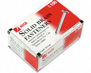 Brass Prong Paper File Fasteners, Two Inches Long, 100/Box