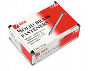 Brass Prong Paper File Fasteners, Three Inches Long, 100/Box