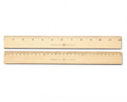 Budget Metric Wood Ruler, Single Metal Edge, 12