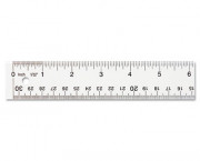 Acrylic Ruler w/Two Beveled Edges and Hang Up Hole, 12