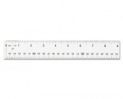 Acrylic Ruler w/Two Beveled Edges and Hang Up Hole, 18