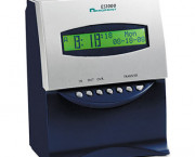 ES1000 Totalizing Digital Automatic Payroll Recorder/Time Clock, Blue and Silver