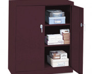 Assembled Storage Cabinet, 36w x 18d x 42h, Burgundy