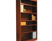 Square Corner Wood Veneer Bookcase, 6-Shelf, 35-3/8w x 11-3/4d x 72h, Medium Oak