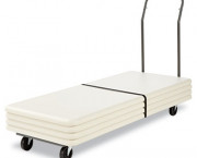 Folding Table Cart, 20-1/2w x 72d, Charcoal