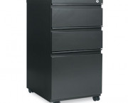 3-Drawer Mobile Pedestal File W/ Full-Length Pull, 15-7/8w x 19-1/4d, Charcoal