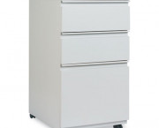 3-Drawer Mobile Pedestal File W/ Full-Length Pull, 15-7/8w x 19-1/4d, Light Gray