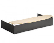 Seville Series Reception Counter, 72w x 36d x 14h, Maple/Charcoal