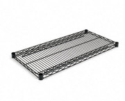 Industrial Wire Shelving Extra Wire Shelves, 36w x 18d, Black, 2 Shelves/Carton