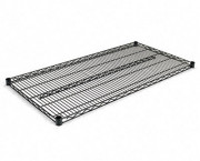 Industrial Wire Shelving Extra Wire Shelves, 48w x 24d, Black, 2 Shelves/Carton