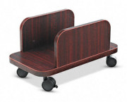 Valencia Series Mobile CPU Cart, 10-1/4w x 19d x 9-1/2h, Mahogany