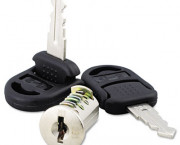 Core Removable Lock and Key Set, Silver, Two Keys/Set