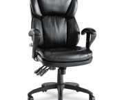 Veon Executive High-Back Task Chair, Black Leather