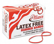 Latex-Free Orange Rubber Bands, Size 117B, 7 x 1/8, 250/Box