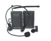 Wireless Lapel Microphone Kit, Two Frequencies, 300 ft. Range