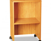 Mobile Lectern Base/AV Cart, 21w x 18d x 33h, Medium Oak