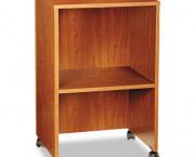 Mobile Lectern Base/AV Cart, 21w x 18d x 33h, Walnut