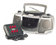 Six-Station Listening Center/Boombox, Gray