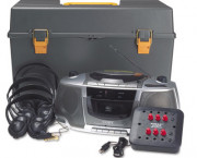 Personal Six-Station Listening Center, Gray
