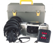 Deluxe CD/Cassette/AM/FM Six-Station Listening Center, Gray