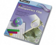Color Laser Printer/Copier Transparency Film, Letter, Clear, 50/Box