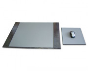 Eco-Friendly Croc Embossed Desk Pads and Mouse Pads, 24 1/2 x 19, Black
