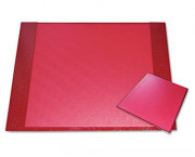 Eco-Friendly Croc Embossed Desk Pads and Mouse Pads, 24 1/2 x 19, Red