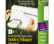 100% Recycled Index Maker Dividers, White 5-Tab, 11 x 8-1/2, 5 Sets/Pack