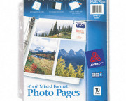 Photo Pages for Six 4 x 6 Mixed Format Photos, 3-Hole Punched, 10/Pack