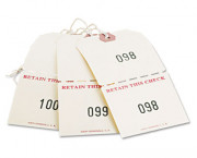 Extra Large Claim Checks, 4-3/4 x 2-3/8, Manila, 500/Box