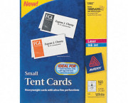 Tent Cards, White, 2 x 3-1/2, 4 Cards/Sheet, 160 Cards/Box