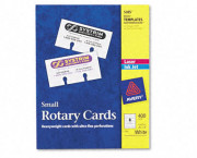 Laser/Inkjet Rotary Cards, 2 1/6 x 4, 8 Cards/Sheet, 400 Cards/Box
