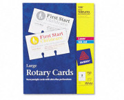 Laser/Inkjet Rotary Cards, 3 x 5, 3 Cards/Sheet, 150 Cards/Box