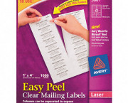 Easy Peel Laser Mailing Labels, 1 x 4, Clear, 1000/Box