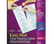 Easy Peel Laser Mailing Labels, 2 x 4, Clear, 500/Box