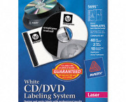 CD/DVD Design Kit, Matte White, 40 Laser Labels and 10 Inserts