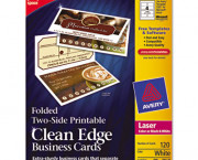 Clean Edge Laser Business Cards, 2 x 3 1/2, White, 120/Pack
