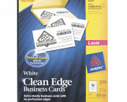 Clean Edge Laser Business Cards, White, 2 x 3 1/2, 10/Sheet, 2000/Box