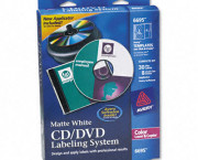 CD/DVD Design Kit, Matte White, 30 Laser Labels and 8 Inserts