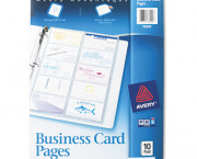 Business Card Binder Pages, 20 2 x 3 1/2 Cards/Page, 10 Pages/Pack