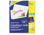Inkjet-Compatible Greeting Cards with Envelopes, 5-1/2 x 8-1/2, 30/Box