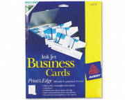 Inkjet Glossy Business Cards, 2 x 3 1/2, White, 8/Sheet, 200/Box