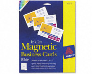 Inkjet Magnetic Business Cards, 2 x 3 1/2, White, 10/Sheet, 30/Pack